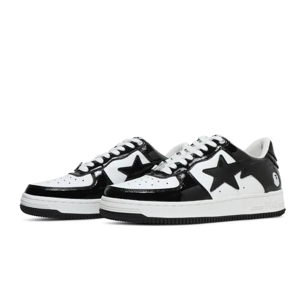 A Bathing Ape Bape Sta Patent Leather “Black White”