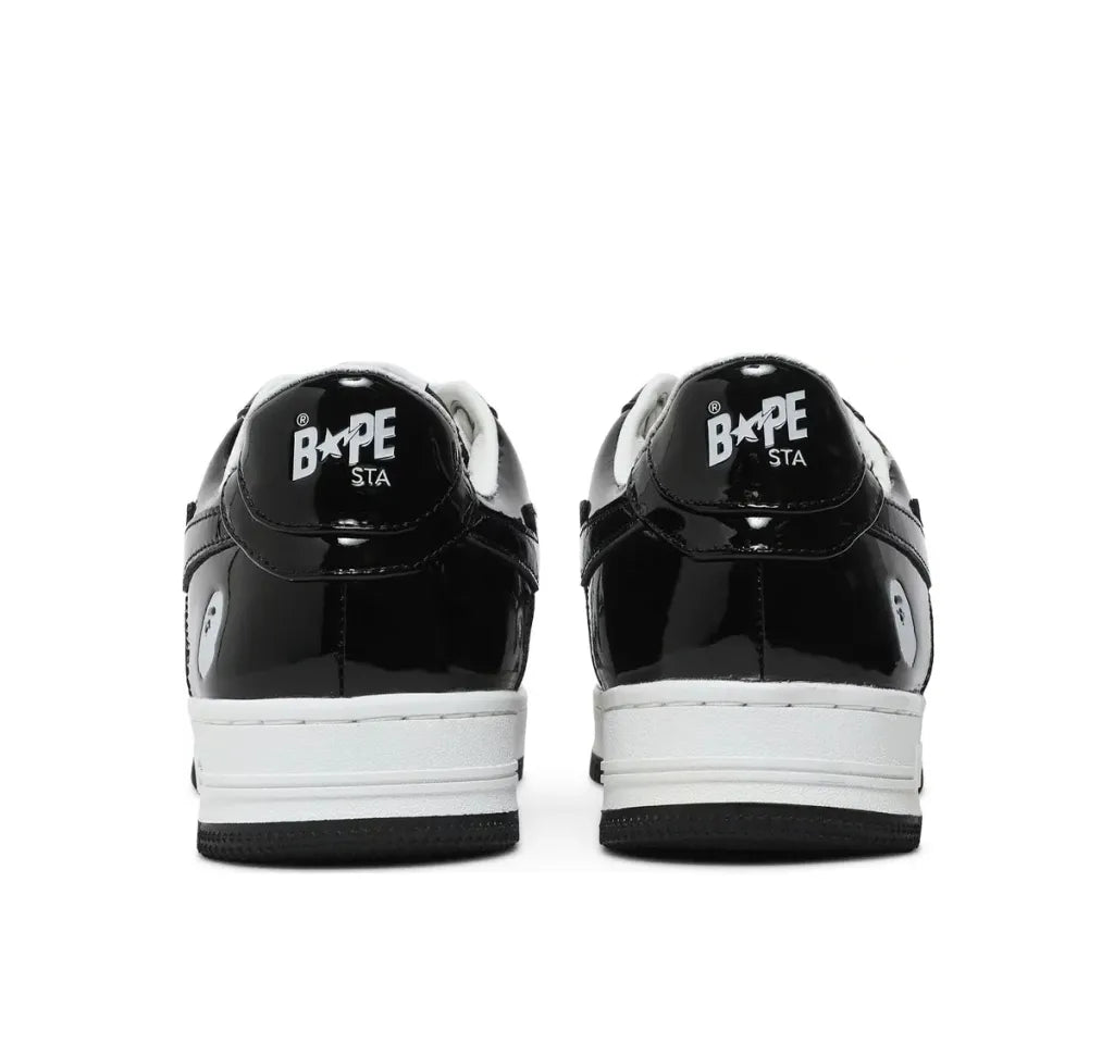 A Bathing Ape Bape Sta Patent Leather “Black White”