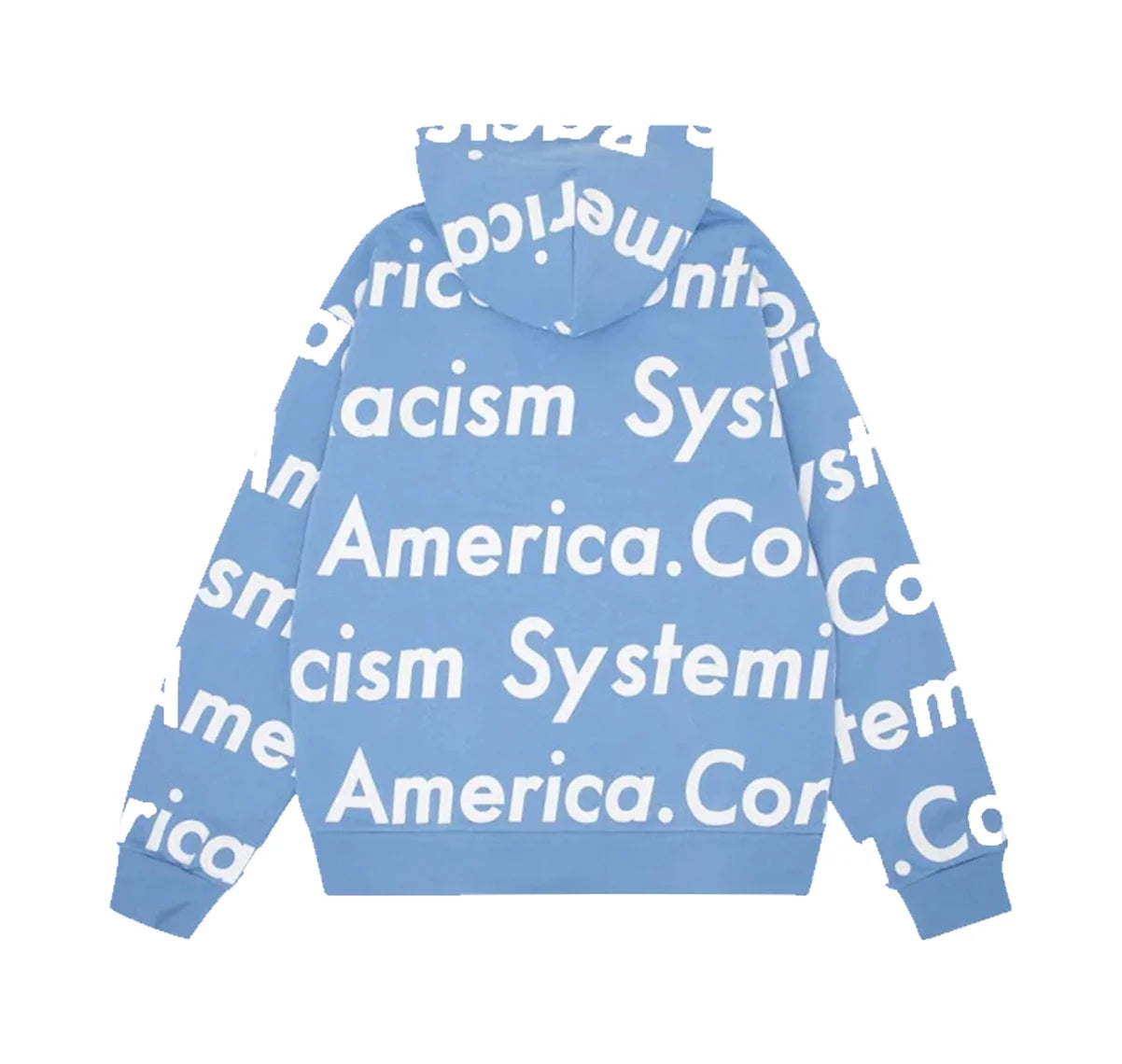 Denim Tears x Arthur Jafa Systemic Racism Controls America Zip Up Hoodie Dusty Blue