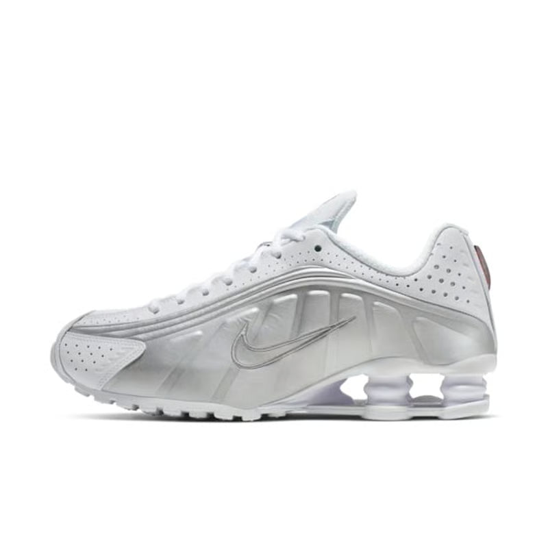 Nike Shox R4  "White & Metallic Silver"