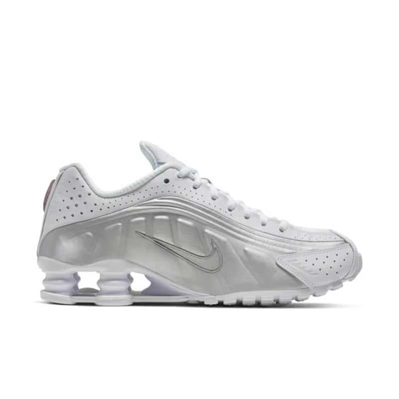 Nike Shox R4  "White & Metallic Silver"