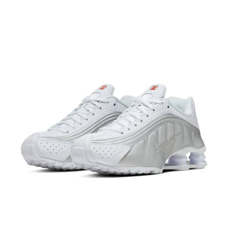 Nike Shox R4  "White & Metallic Silver"