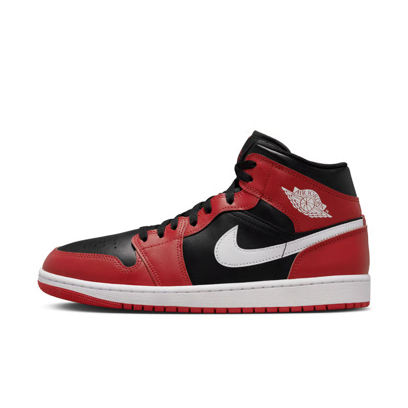 Jordan 1 Mid "Black & Gym Red"