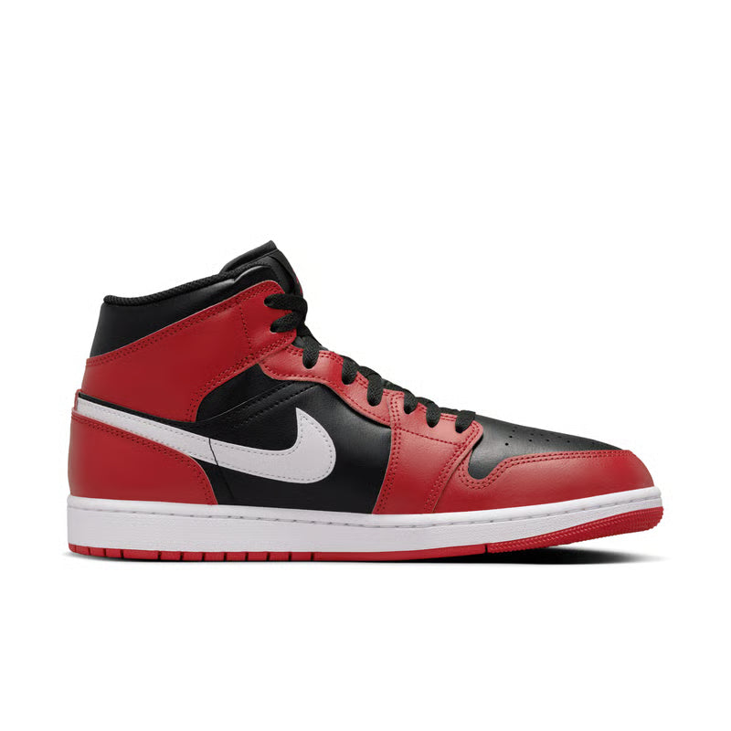 Jordan 1 Mid "Black & Gym Red"