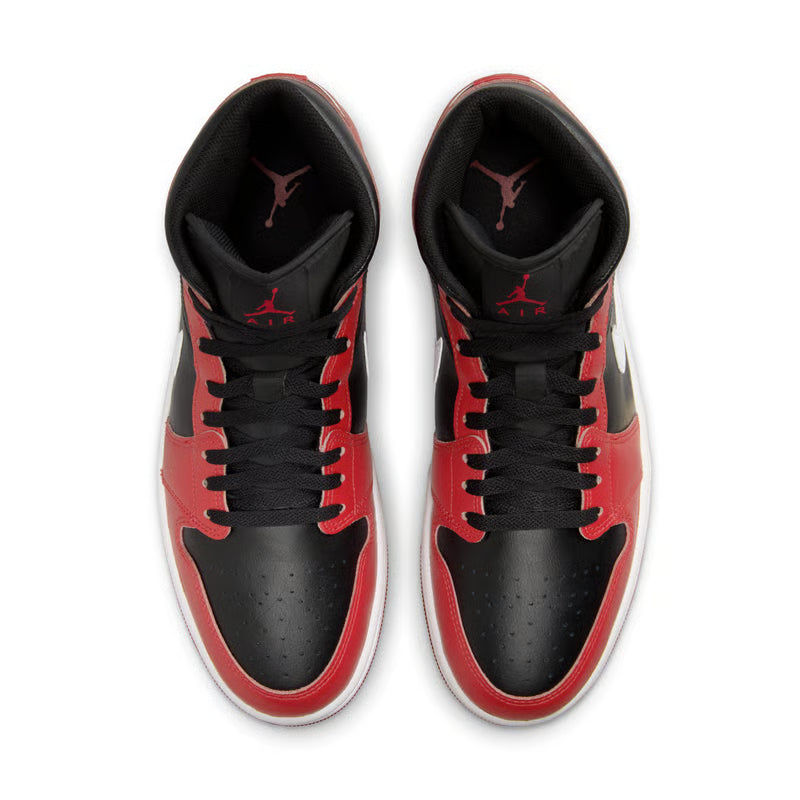 Jordan 1 Mid "Black & Gym Red"